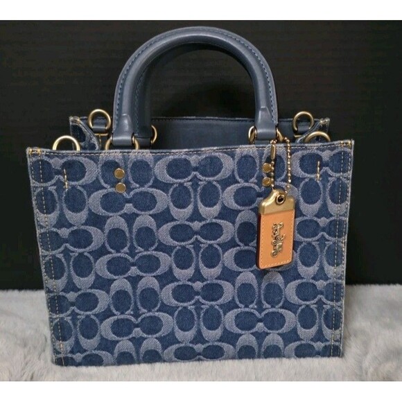 Coach Rogue Bag 25 In Signature Denim Blue - Picture 2 of 15